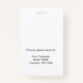 フォトIDホワイトバッジ バッジ (裏面)