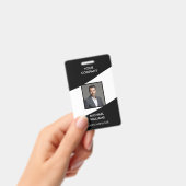 フォトIDホワイトブラックバッジ バッジ (Handheld)