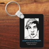 フォトIDメタルキーチェーンブラック4 キーホルダー (正面)