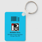 フォトIDメタルキーチェーンブルー1 キーホルダー (裏面)