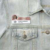 フォトIDロゴフェイクバラ金ゴールド白プロフェッショナル 名札 (インサイチュ)