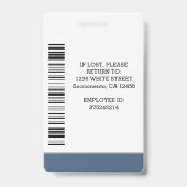 フォトID社員病院医療プロフェッショナル バッジ (Back)