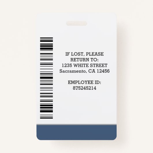 フォトID社員病院医療プロフェッショナル バッジ (裏面)