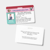 フォトID識別カスタムカードバッジ バッジ (表裏)