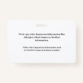 フォトID識別カスタムカードバッジ バッジ (裏面)