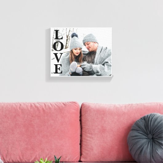 フォトLOVEタイポグラフィKeepsakeホームデコールキャンバス キャンバスプリント (インサイチュ (リビング))