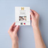 フォトqrコードインスタグラムのビジネスロゴ白 チラシ (手)