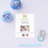 フォトqrコードインスタグラムのビジネスロゴ白 チラシ (シングル)