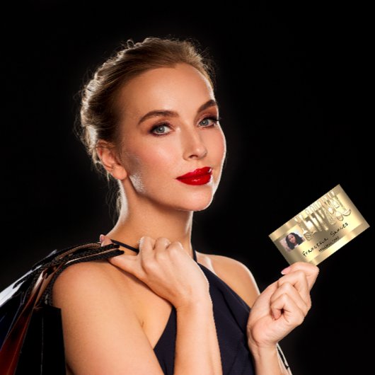 フォトQRコードパーソナルシェフ料理ゴールデンナイフ 名刺