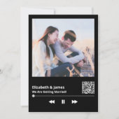 フォトQRコードユニーク結婚式招待状 招待状 (正面)