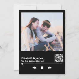 フォトQRコードユニーク結婚式招待状 招待状