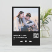 フォトQRコードユニーク結婚式招待状 招待状 (スタンド正面)