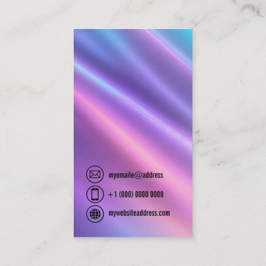 フォトqrコード連絡アイコンのトレンディー背景 名刺 (裏面)