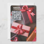 フォトQRコード クリスマス ビジネス ホリデー カード (正面)