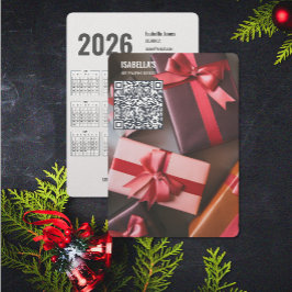フォトQRコード クリスマス ビジネス ホリデー カード