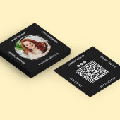 フォトQRコード ブラック コネクトウィズミー ビジネス スクエア名刺