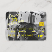 フォトVIP誕生日クレジットカード招待状 割引カード (正面)