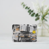 フォトVIP誕生日クレジットカード招待状 割引カード (スタンド正面)