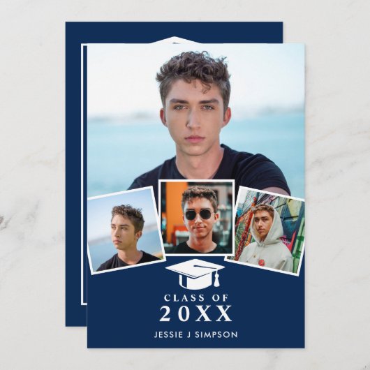 フォトVIRTUAL卒業パーティー 招待状 (正面/裏面)