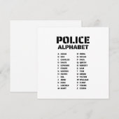 フォネティックアルファベット警察 招待状 (正面/裏面)