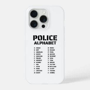 フォネティックアルファベット警察iPhone 15 Proケース iPhone 15 Proケース