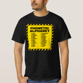 フォネティックコード アルファからズルまで Tシャツ