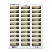 フォノグラフヴィンテージウェディング差出人住所ラベル ラベル (フルシート)