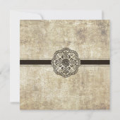 フォノグラフヴィンテージウェディング招待状ピンク 招待状 (裏面)