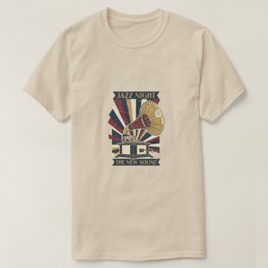 フォノグラフ ジャズの夜 Tシャツ (デザイン正面)
