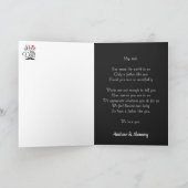 フォパーソナライズされたトファザーズデイホリデーギフトカード カード (内部)