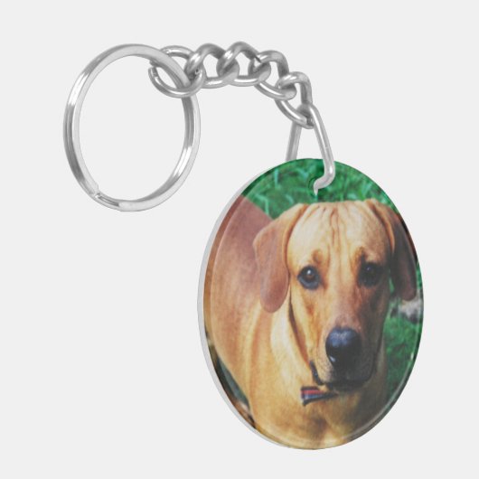 フォパーソナライズされたト両面キーリング キーホルダー (正面左)