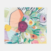 フォビストフローラII フリースブランケット (正面(横))