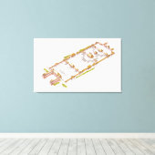 フォビーデン市北京。詳細 キャンバスプリント (インサイチュ (ウッドフロア))