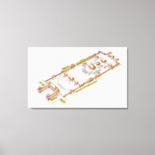 フォビーデン市北京。詳細 キャンバスプリント (正面)