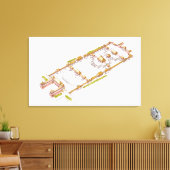 フォビーデン市北京。詳細 キャンバスプリント (インサイチュ (リビング))