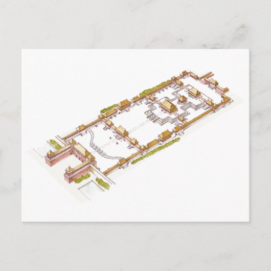 フォビーデン市北京。詳細 ポストカード (正面)