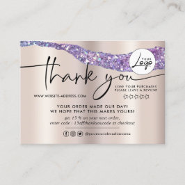 フォモダンイル&グリッター注文ありがとう 名刺