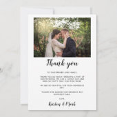 フォモダントコラ結婚ージュのお礼 サンキューカード (裏面)