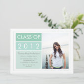 フォモダント卒業招待状-ミント 招待状 (スタンド正面)