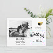 フォユニークト·ゴールド·フォイル·ホ結婚ワイトズ 招待状 (スタンド正面)