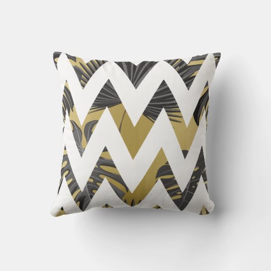 フォラヘムジオメトリトリカオリーブグリーン クッション (裏面)