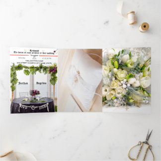 フォラル&エレガンテ結婚式招待状 三つ折り招待状