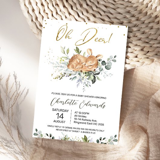 フォリアージェングリーン オーディア ベビーシャワー 招待状