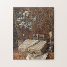 フォリオおよび桜が付いている静物画 ジグソーパズル