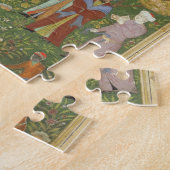 フォリオ39の「Sa'dのBustanからのAの庭場面、 ジグソーパズル (側面)