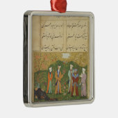 フォリオ39の「Sa'dのBustanからのAの庭場面、 メタルオーナメント (右)