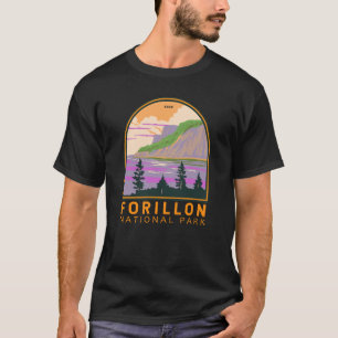 フォリヨンナショナルパークカナダトラベルアートヴィンテージ Tシャツ