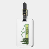 フォリヨンナショナルパークグリーンストライプ ラゲッジタグ (正面縦)