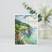 フォリヨン国立公園ウォーター絵画カラー ポストカード (スタンド正面)