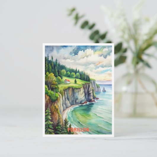 フォリヨン国立公園ウォーター絵画カラー ポストカード (スタンド正面)